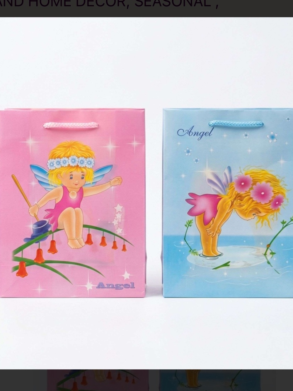 12 Assorted Plastic Gift Bags – New & Sealed